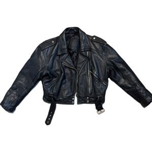 Vintage Leather Moto Jacket